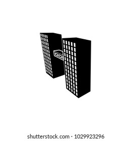 illustration of 3 d office building icon. Detailed icon of the building model. Premium quality graphic design. One of the collection icon for websites, web design, mobile app on white background