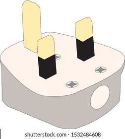  An illustration of 3 pin plug Malaysia, UK and some other country. Suitable for illustration in the book.  