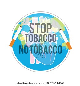 Illustration Of 31 May Stop Smoking World No 
  Tobacco Day Background.