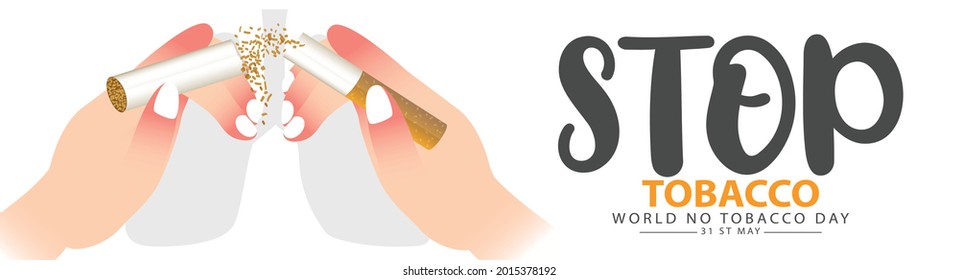 Illustration Of 31 May World No Tobacco Day Background.