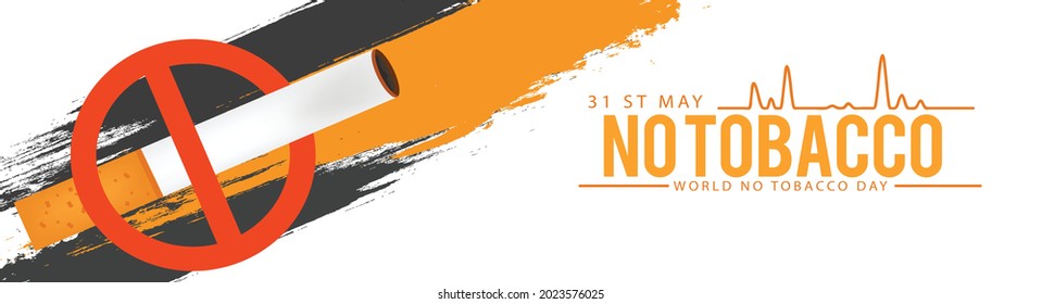 Illustration Of 31 May World No Tobacco Day Background.
