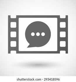 Illustration of a 35mm film frame with a comic balloon