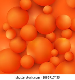 Illustration der 3D-Ball-Orange. Vektorgrafik.