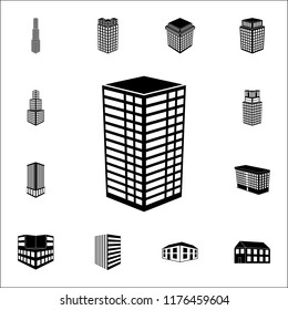 illustration of 3d building icon. 3d building icons universal set for web and mobile