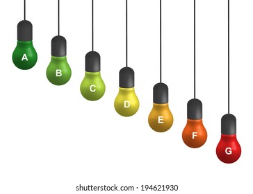 Illustration of 3d bulb energy efficiency