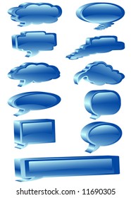 Illustration of 3d communication bubbles