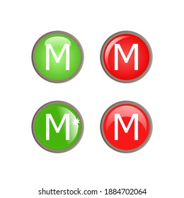 illustration of a 3D font in a circle. suitable for icon