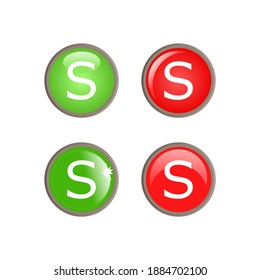 illustration of a 3D font in a circle. suitable for icon