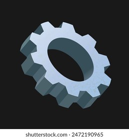 ilustración de la rueda del engranaje de 3ª - Vector