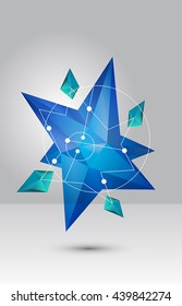 Illustration of the 3D graphic, simple art for web and print design appealing for abstract theme.