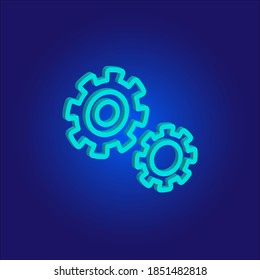 illustration of 3d icons on blue background