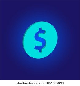 illustration of 3d icons on blue background