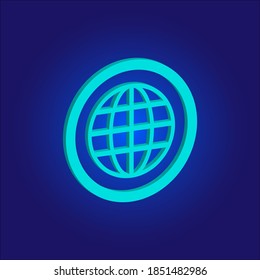 illustration of 3d icons on blue background