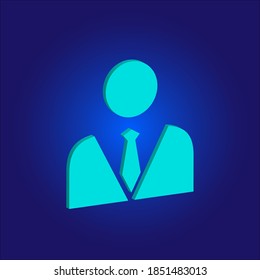 illustration of 3d icons on blue background