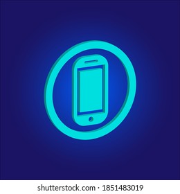 illustration of 3d icons on blue background