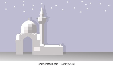 Illustration, 3D paper cutting vector building