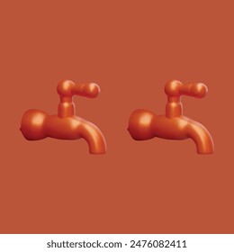 illustration of 3d render of a faucet