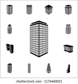 illustration of 3d skyscraper building icon. 3d building icons universal set for web and mobile