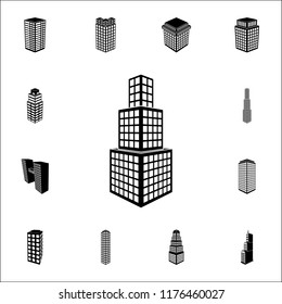 illustration of 3d skyscraper building icon. 3d building icons universal set for web and mobile