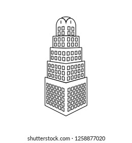 illustration of 3d skyscraper building icon. Element of 3d building for mobile concept and web apps icon. Thin line icon for website design and development, app development