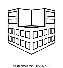 illustration of 3d skyscraper building icon. Element of 3d building for mobile concept and web apps icon. Thin line icon for website design and development, app development
