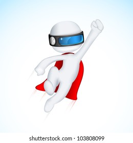 illustration of 3d superhero in vector fully scalable