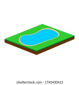 Illustration of a 3D swimming pool. 