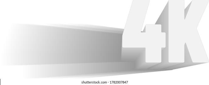 illustration of 3D word written in gray color.