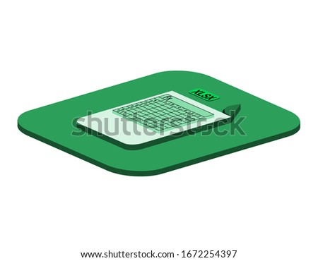 illustration of the 3D xls icon or 3D spreadsheet icon