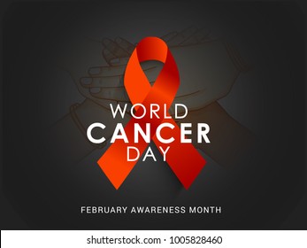 Illustration Of 4 February World Cancer Day.