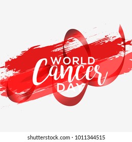 Illustration Of 4 February World Cancer Day.