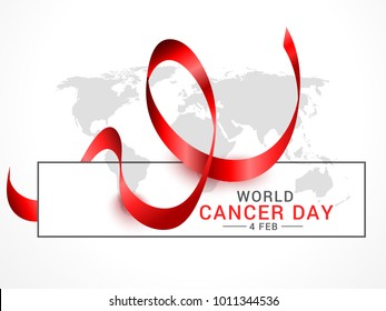 Illustration Of 4 February World Cancer Day.