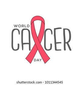 Illustration Of 4 February World Cancer Day.
