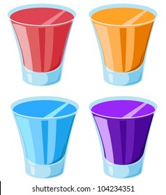 Illustration Of 4 Shot Glasses