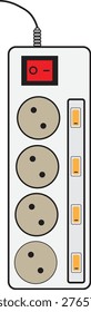 illustration of a 4-pin electrical socket