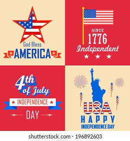 illustration of 4th of July background for American Independence