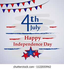 illustration of 4th of July US independence day background