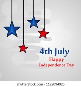 illustration of 4th of July US independence day background