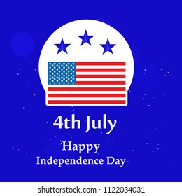 illustration of 4th of July US independence day background