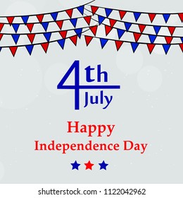 illustration of 4th of July US independence day background