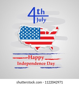 illustration of 4th of July US independence day background