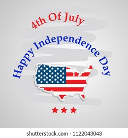 illustration of 4th of July US independence day background