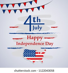 illustration of 4th of July US independence day background