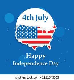 illustration of 4th of July US independence day background