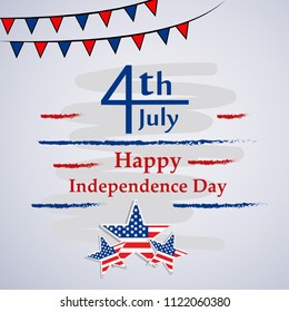 illustration of 4th of July US independence day background