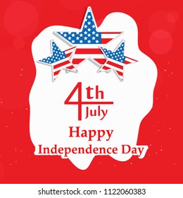 illustration of 4th of July US independence day background