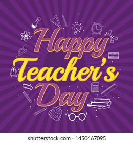 Illustration 5th September Happy Teachers Day Stock Vector (Royalty ...