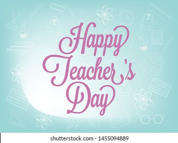 
Illustration Of 5th September Happy Teacher's Day Background.