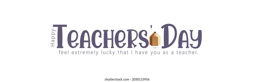 Illustration Of 5th September Happy Teacher's Day with  Pencils design