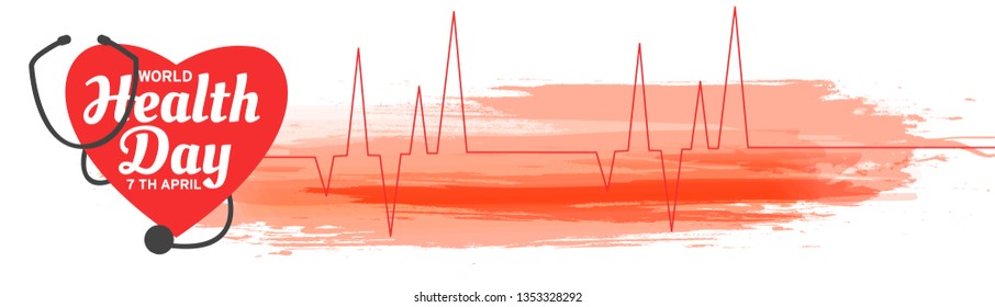 Illustration Of 7 April World Health Day Background.